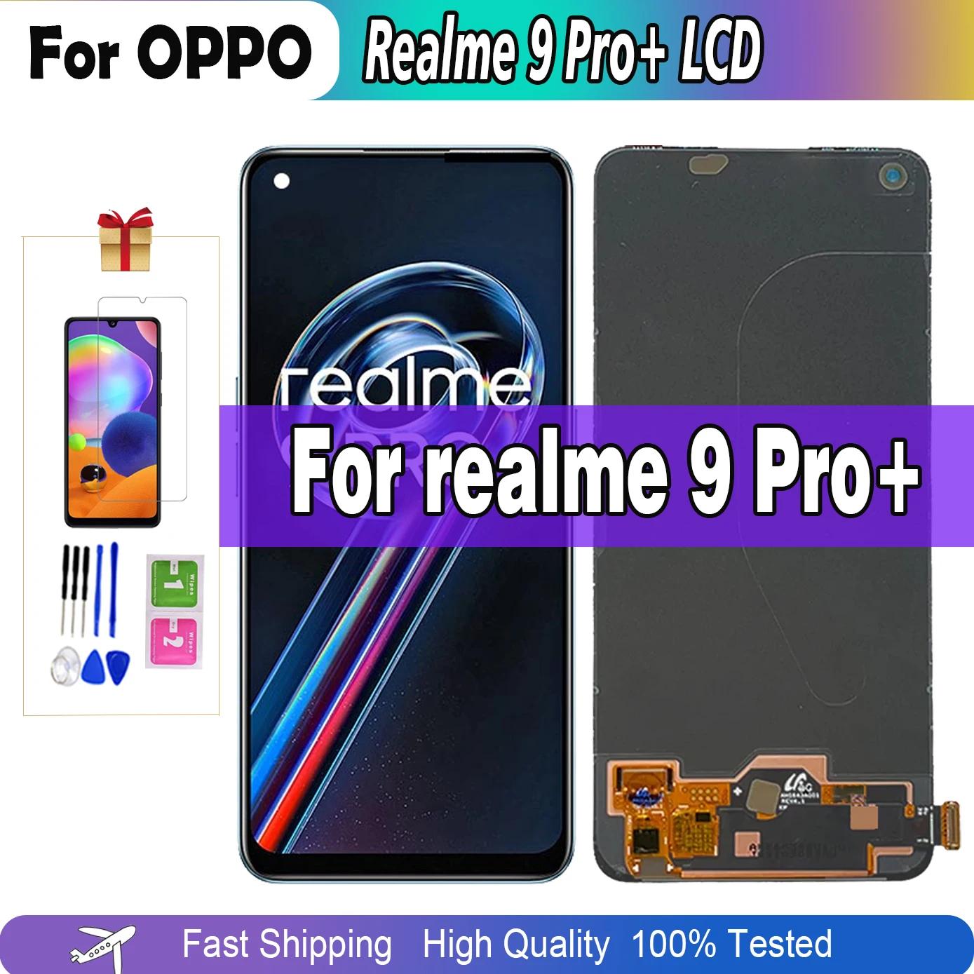 100% ׽Ʈ 6.4 ġ AMOLED, OPPO Realme 9 Pro Plus LCD RMX3393, Realme 9 Pro + ȭ Ÿ ÷, RMX3392 ÷ ġ